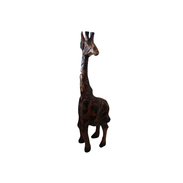 African Wood Carved Large Giraffe