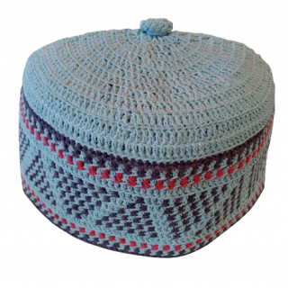 Tradtional (Hausa) Kufi Cap - Blue