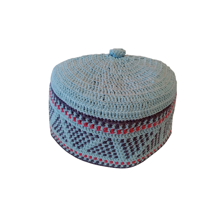 Tradtional (Hausa) Kufi Cap - Blue