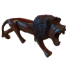 African Wooden Hand Carved Lion