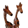 African Wood Carved Small Giraffe
