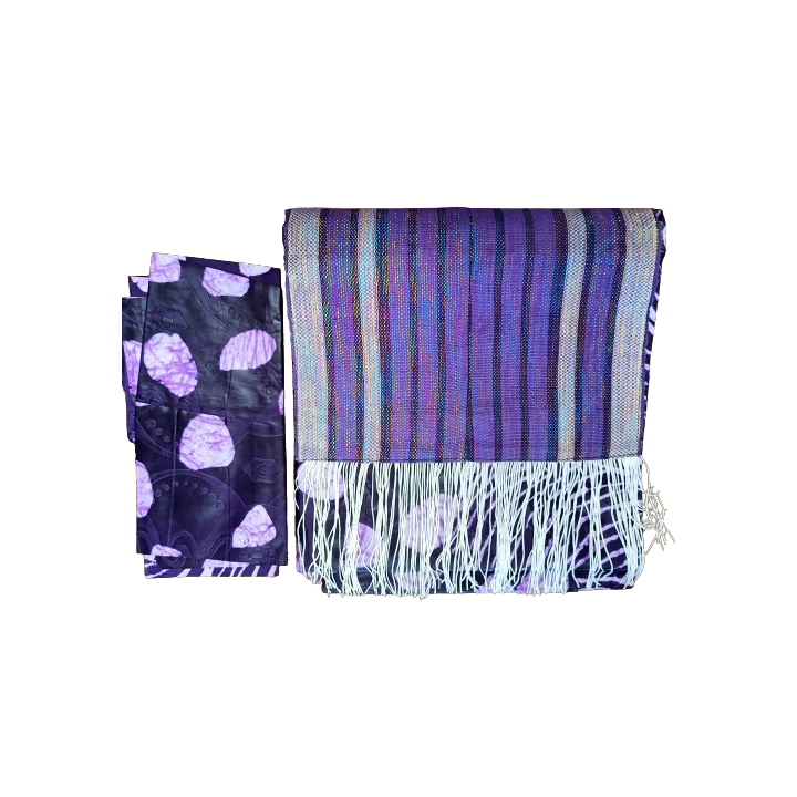 Women's African Kampala Dress & Scarf