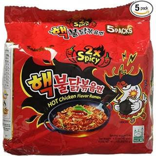 Samyang Buldak Hot 2x spicy Chicken Flavor 5 Packs