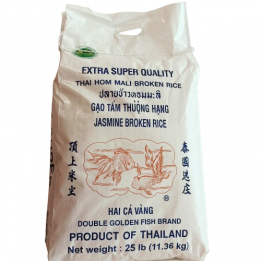 Double Golden Fish Jasmine Broken Rice 25LB
