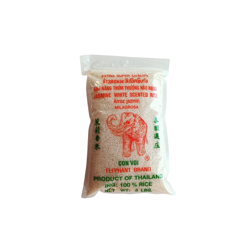 Elephant Jasmine White Scented Rice (5 LBS)