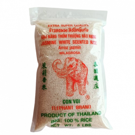 Elephant Jasmine White Scented Rice (5 LBS)