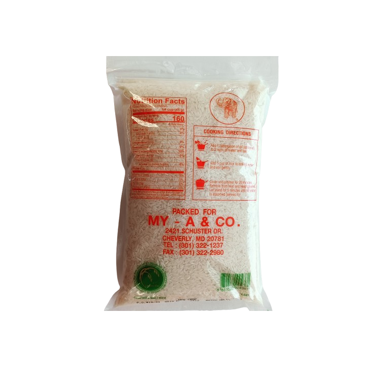 Elephant Jasmine White Scented Rice (5 LBS)