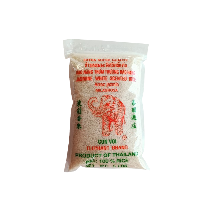 Elephant Jasmine White Scented Rice (5 LBS)