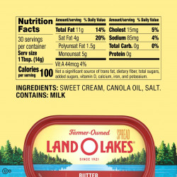 Land O Lakes Butter with Canola Oil, Spreadable, 15 oz Tub