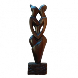 West African Wood Couple Carving