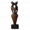 West African Wood Couple Carving